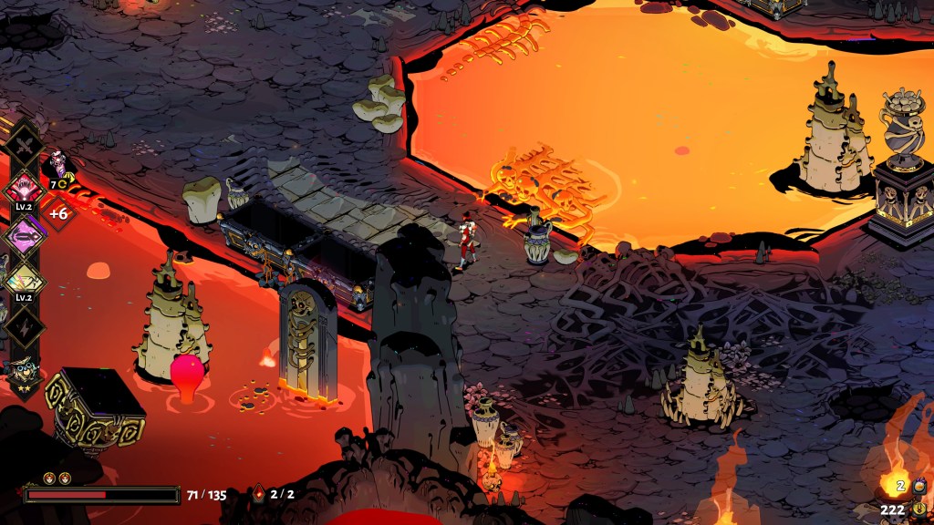 Screenshot of Asphodel from the video game Hades.